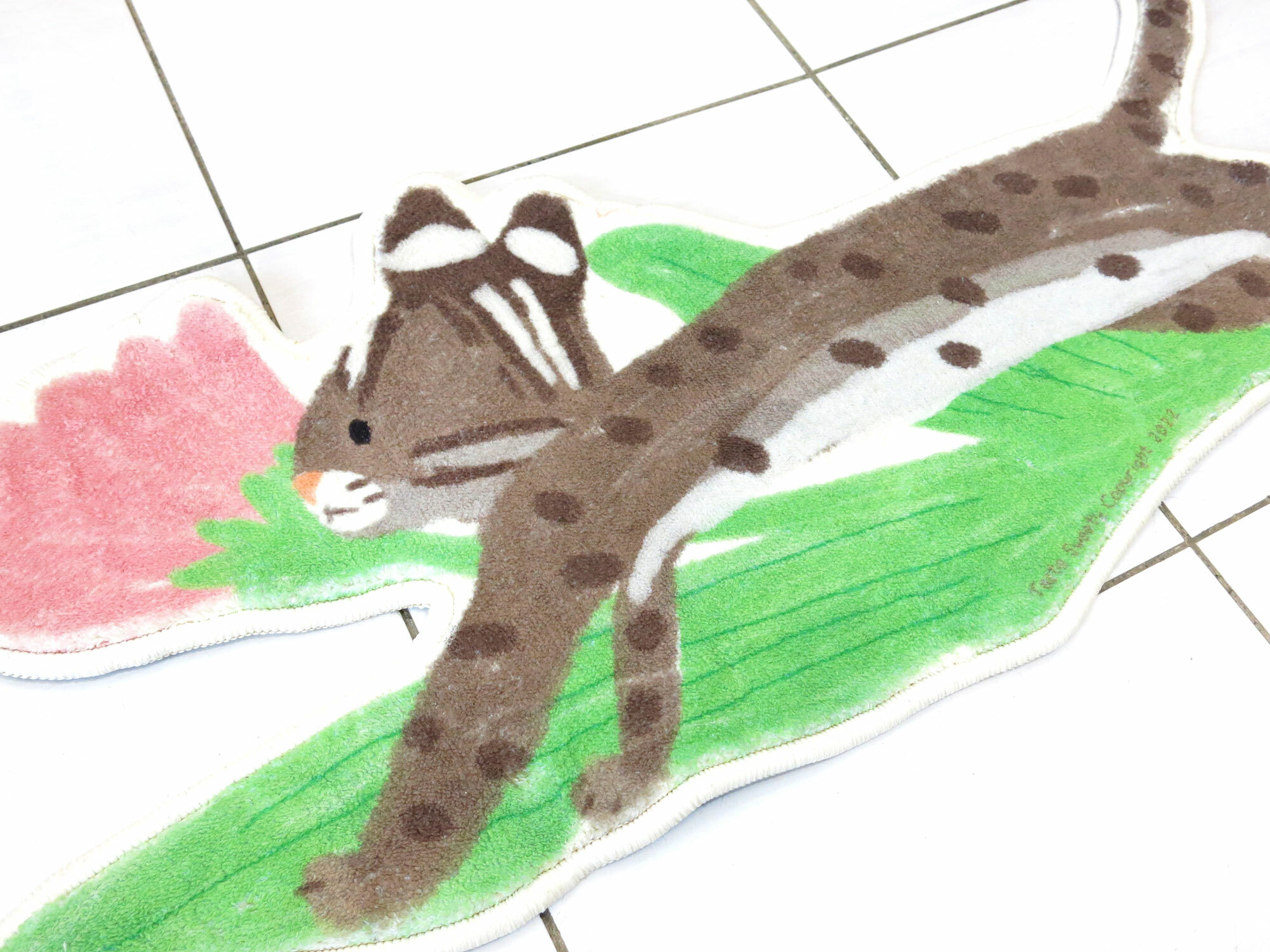 花花石虎造型地墊