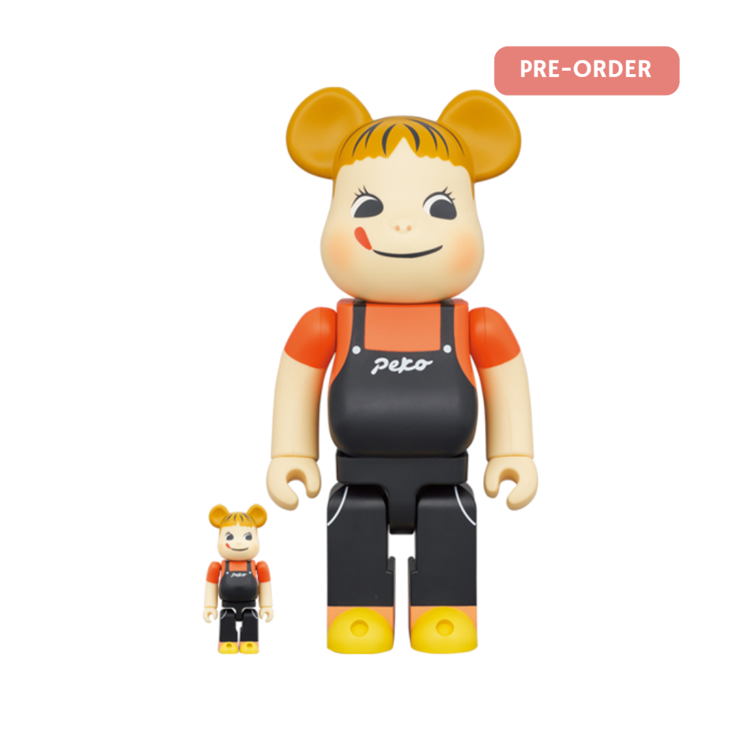 BEARBRICK ペコちゃん コーヒーミルキー 咖啡牛奶妹 100％ & 400％