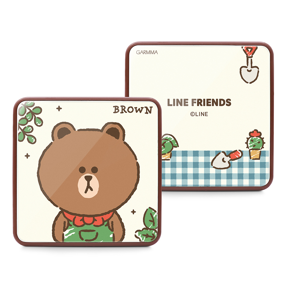 GARMMA LINE FRIENDS  玻璃鏡面PD快充行動電源 花園熊大