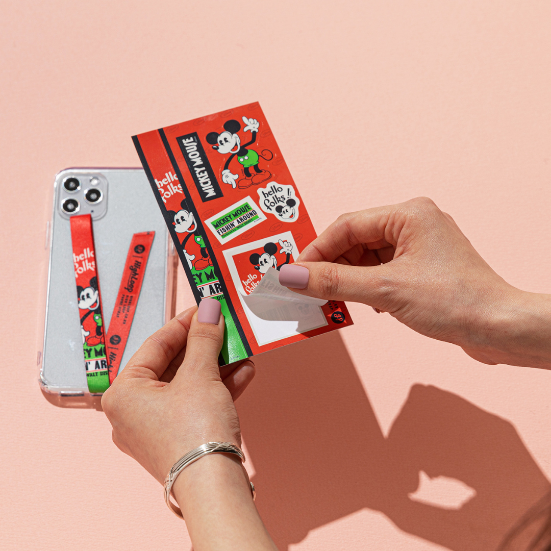 迪士尼 Disney-Highloop x 手機帶(單條裝) 附專屬卡通貼紙-米奇老鼠系列