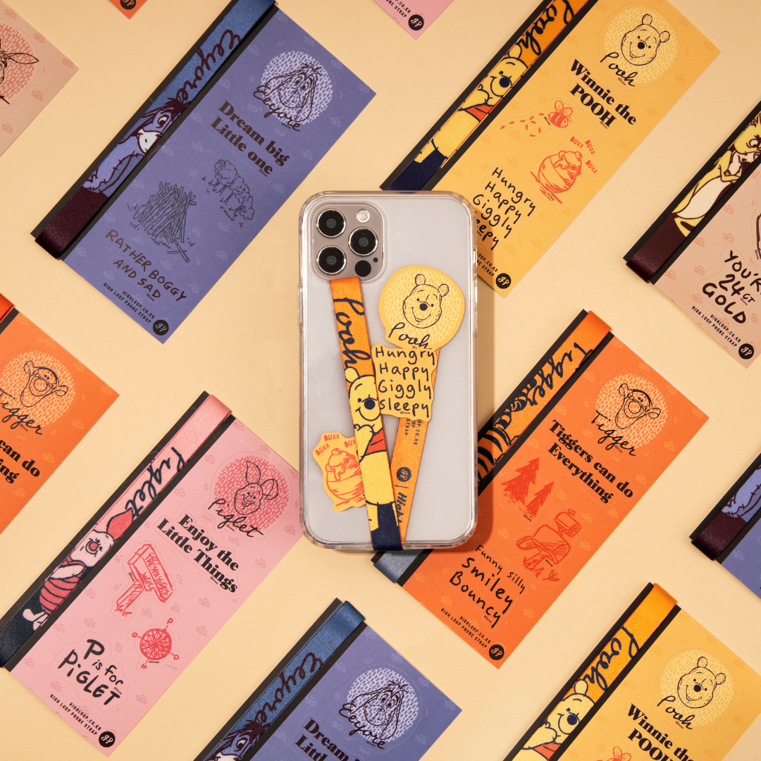 迪士尼 Disney-Highloop x 手機帶(單條裝) 附專屬卡通貼紙-小熊維尼與朋友系列