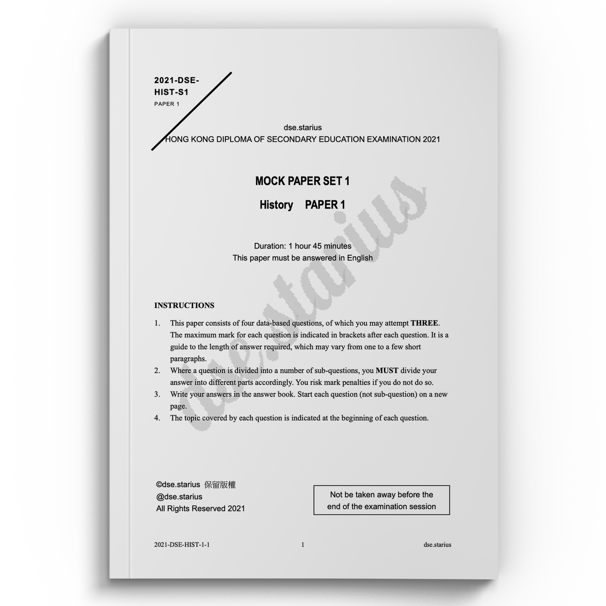 Hist 5**考生自製Hist模擬試卷 Set 1