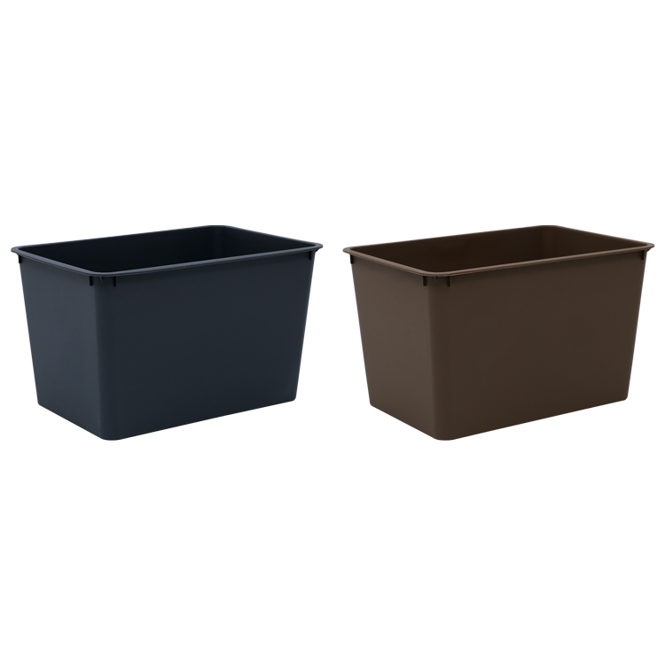 粉霧收納盒/灰、棕 37x25x22cm