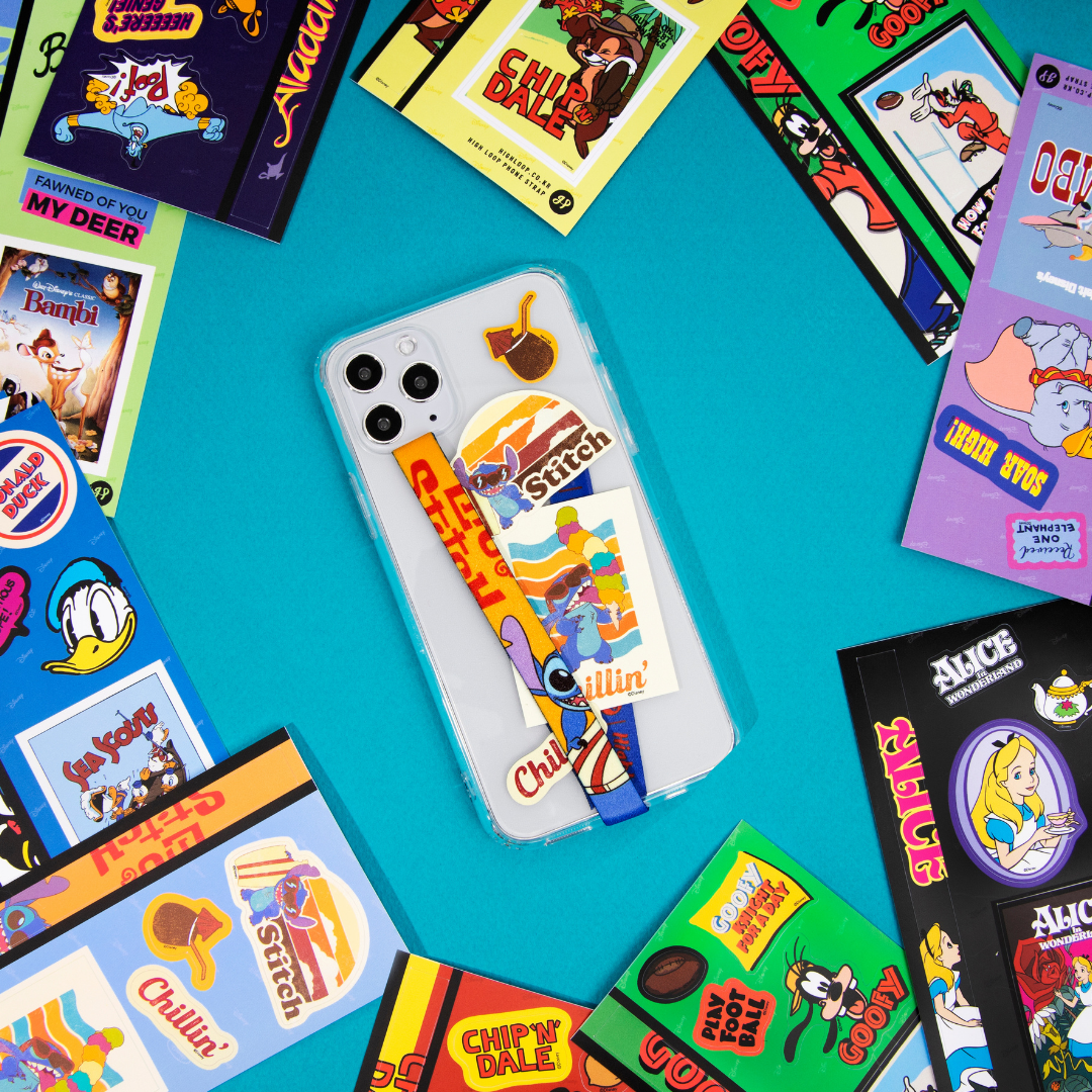 Disney-Highloop x 手機帶(單條裝) 附專屬卡通貼紙-經典迪士尼卡通人物系列