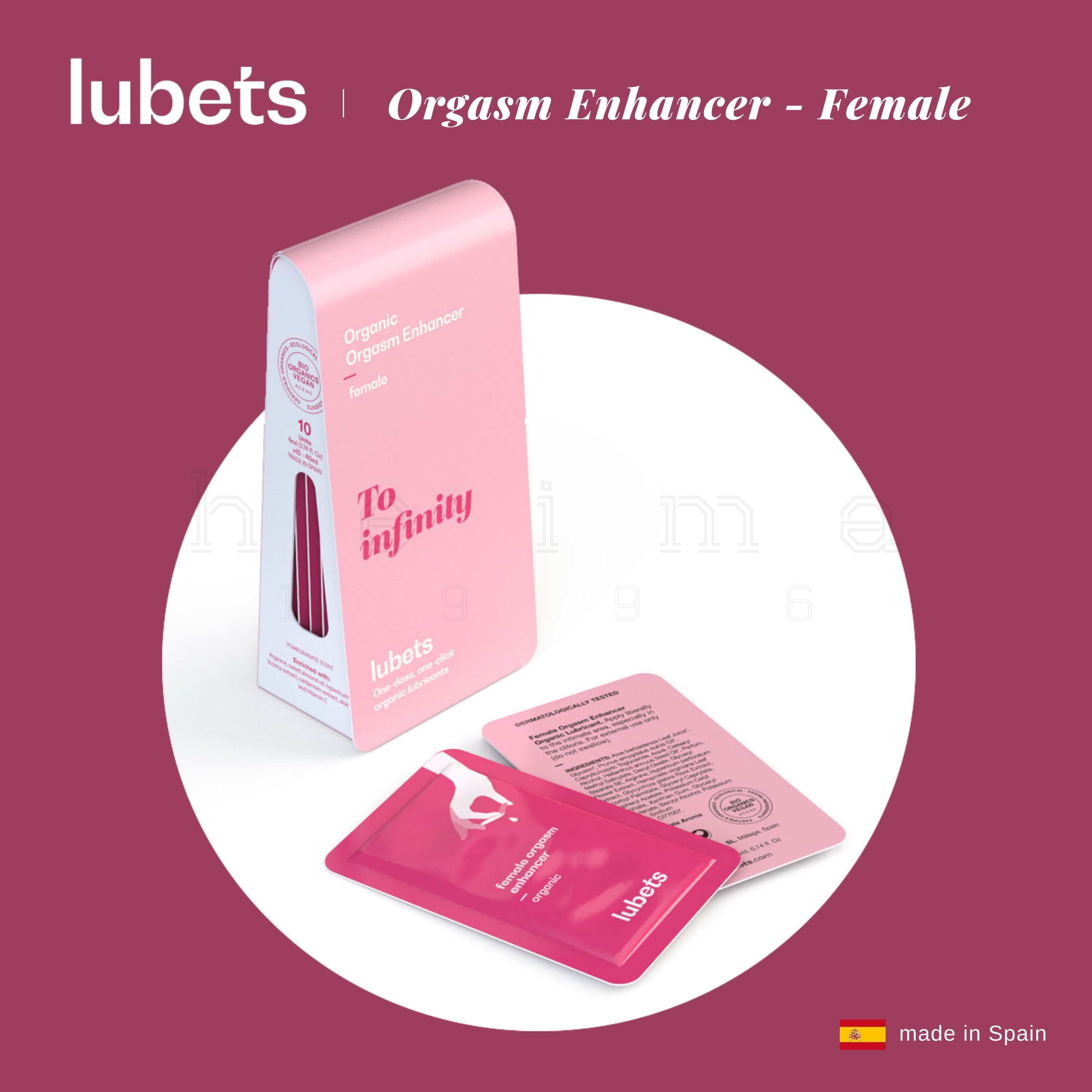 Lubets Female Orgasm Enhancer. 10 Units Pack