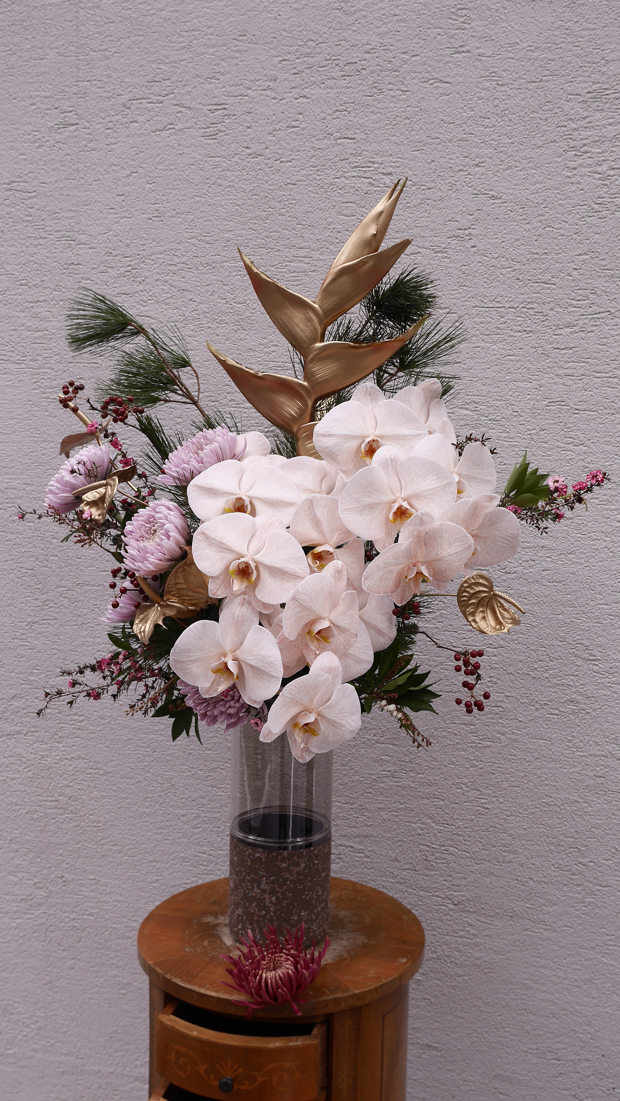 蝴蝶蘭漂浮桌花