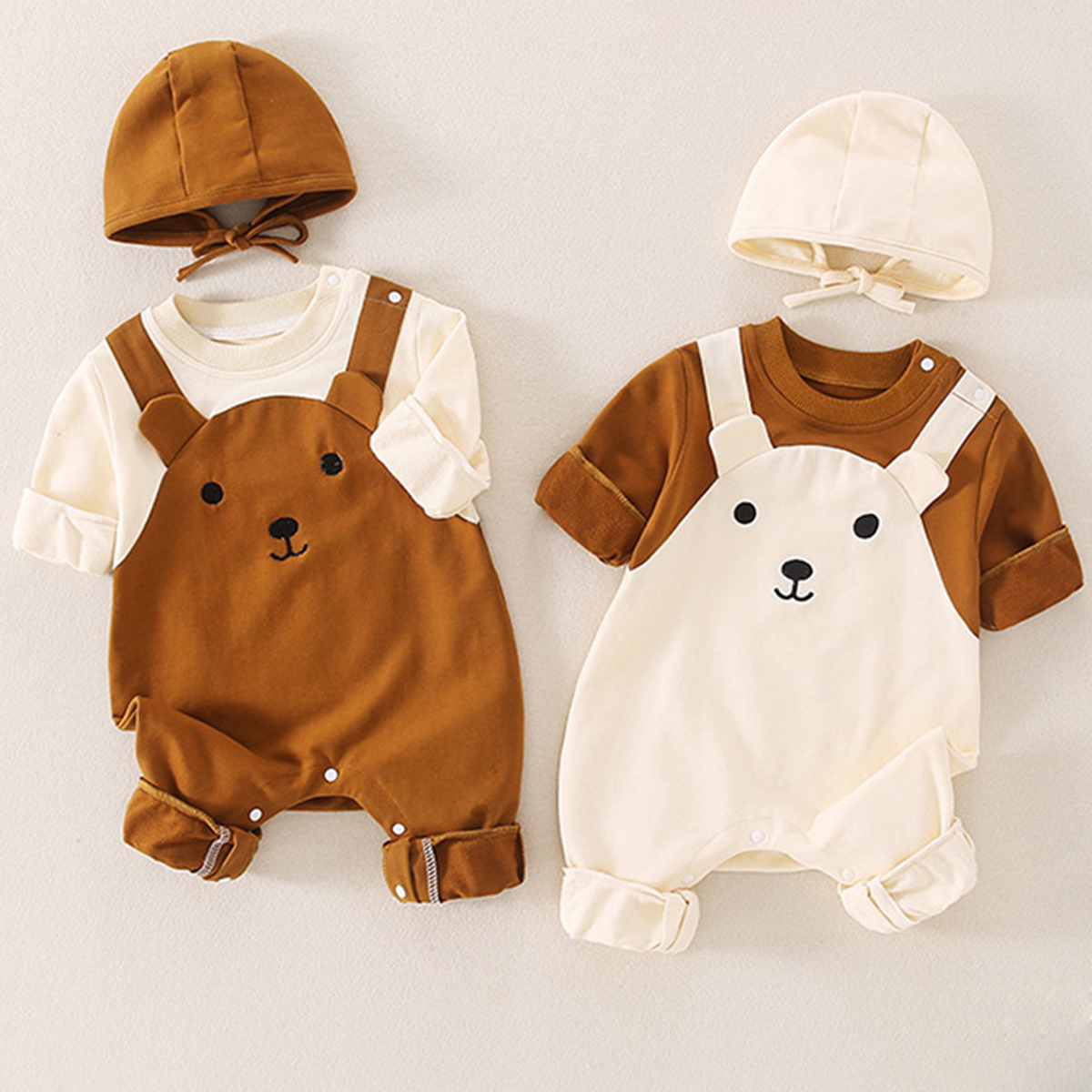 little bear 熊熊連身吊帶褲