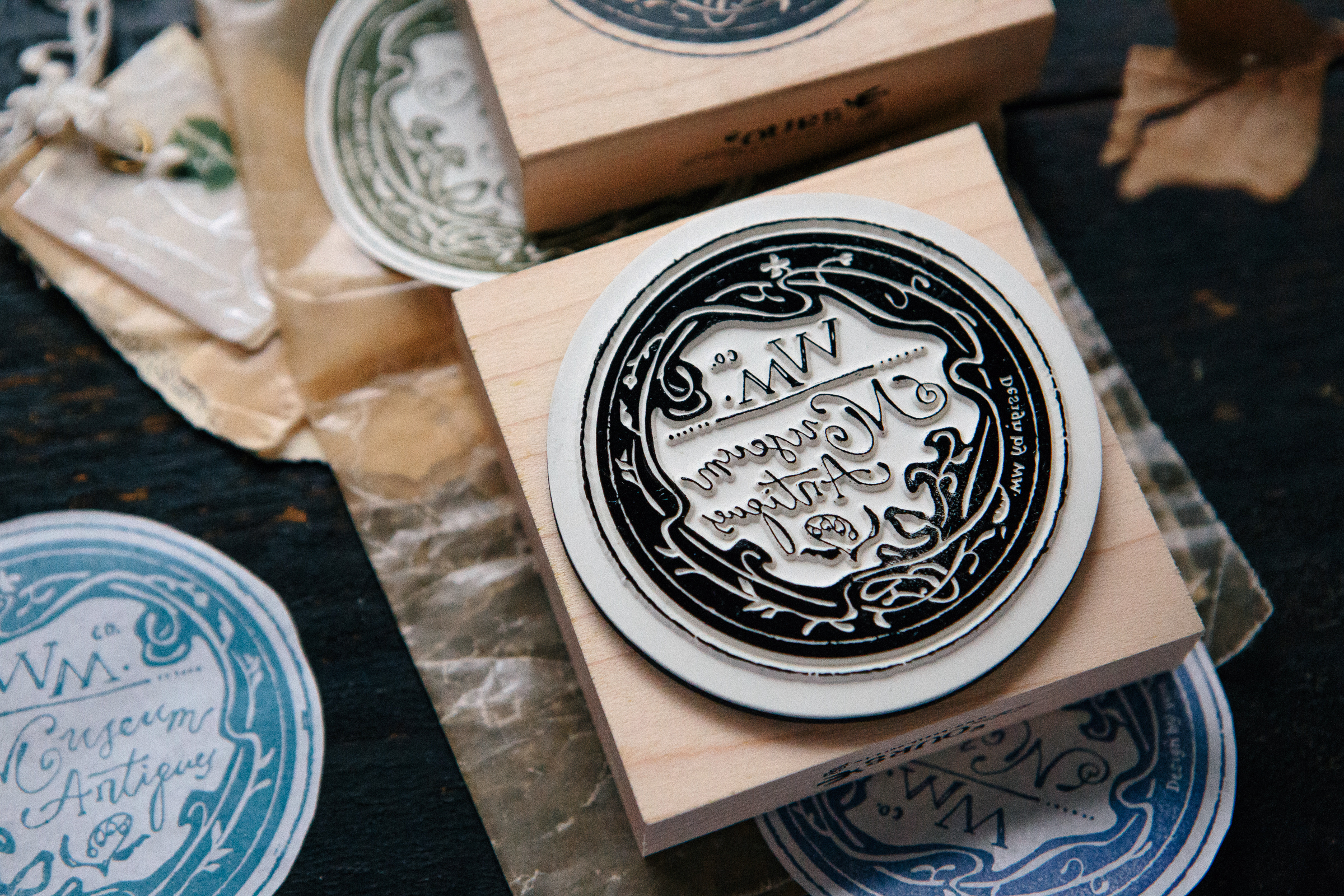 OURS - Paper Label Rubber Stamp