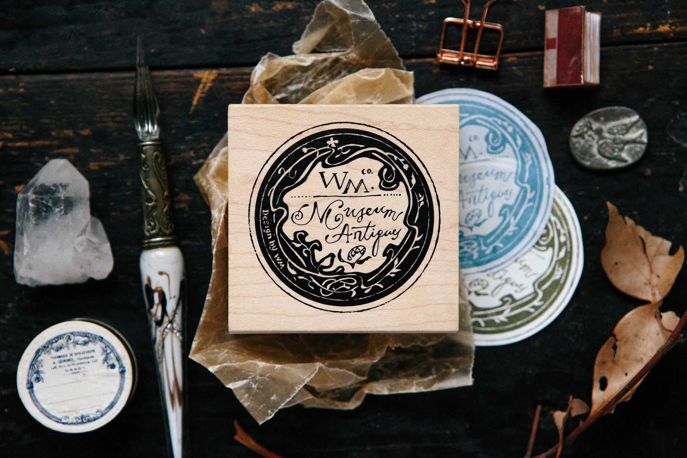 OURS - Paper Label Rubber Stamp