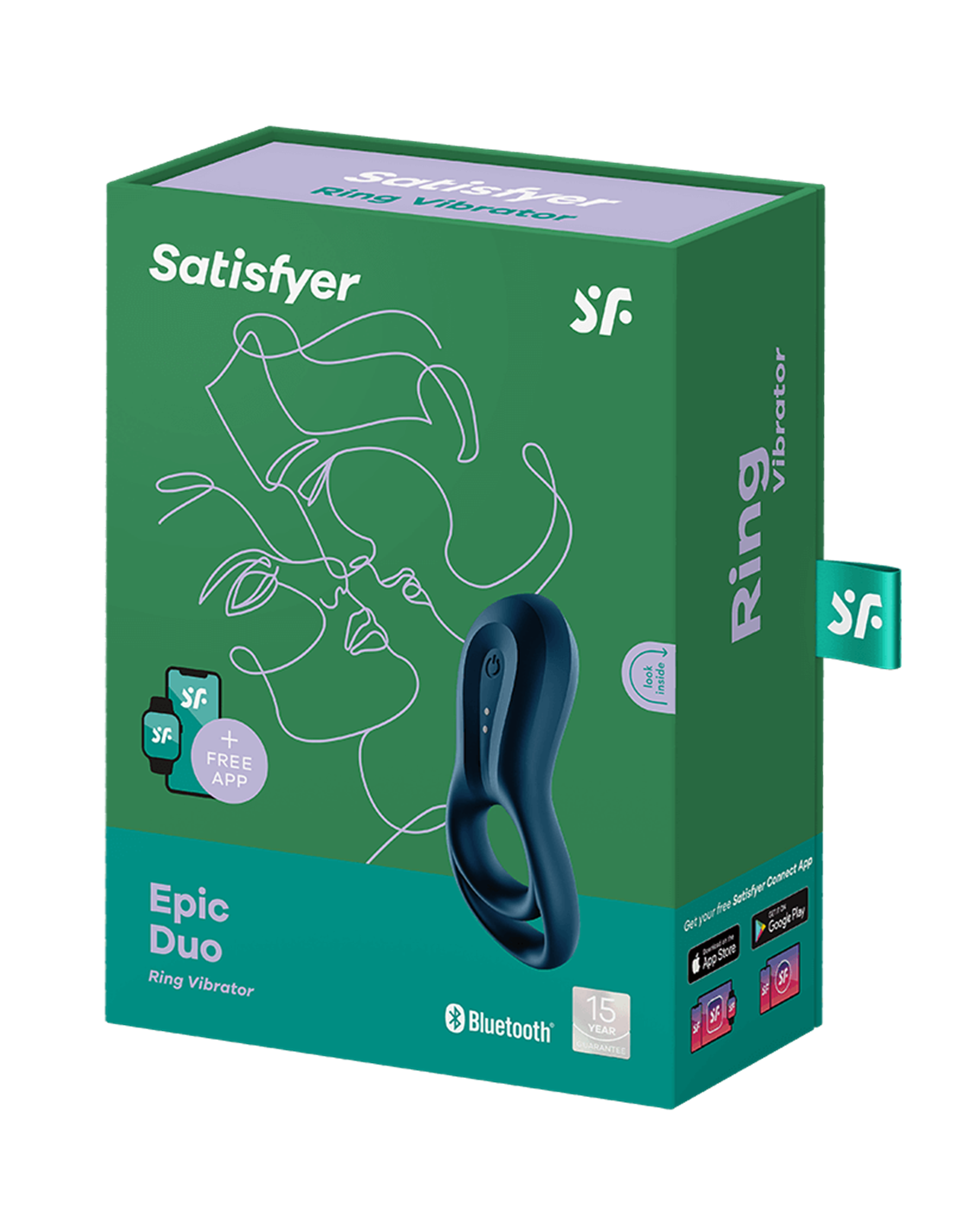 Satisfyer Epic Duo 雙環持久震動器 藍色