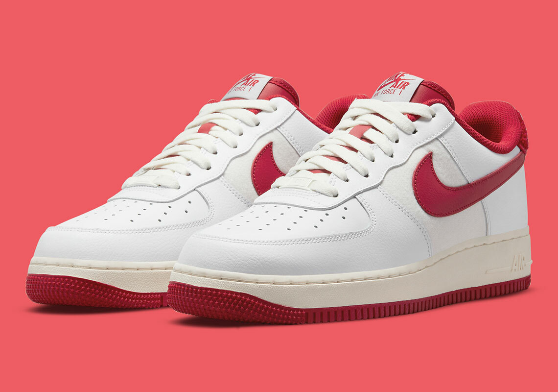 NIKE AIR FORCE 1 '07 LV8 白紅奶油中底毛巾布仿舊復古AF1