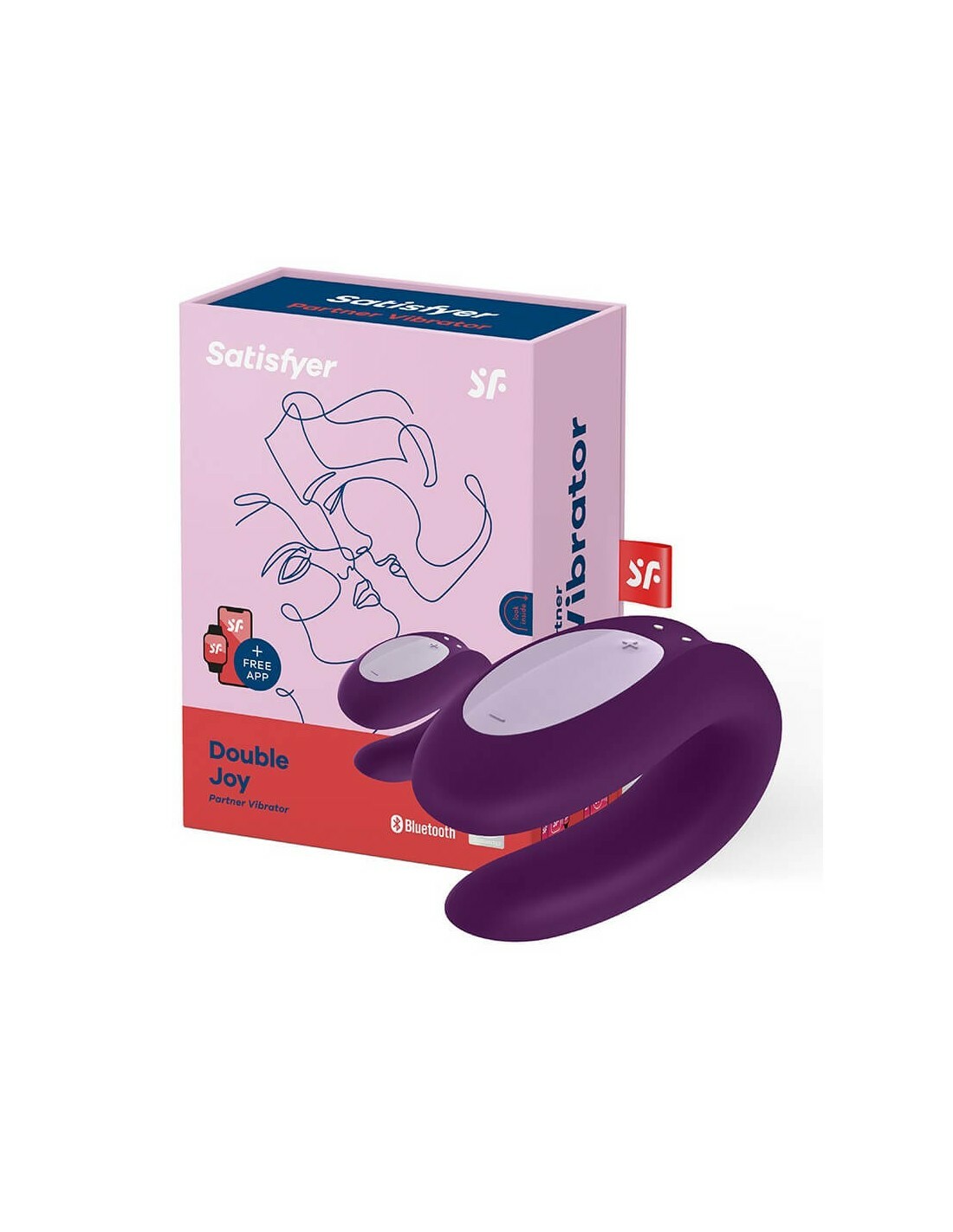 Satisfyer Double Joy Couple Vibrator Purple