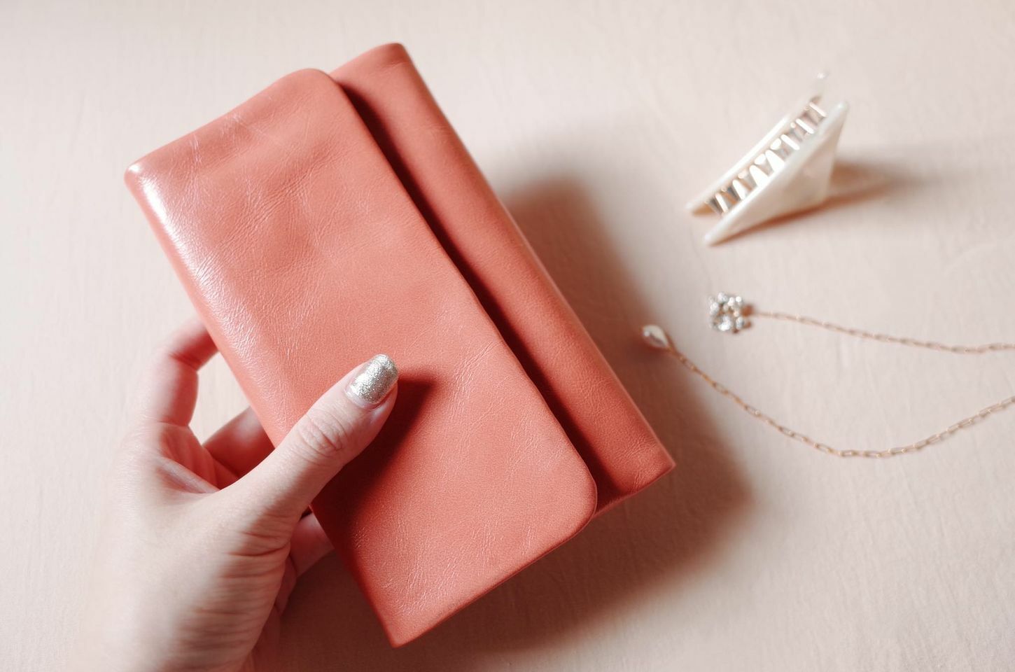 AUDREY 長夾 / 珊瑚色