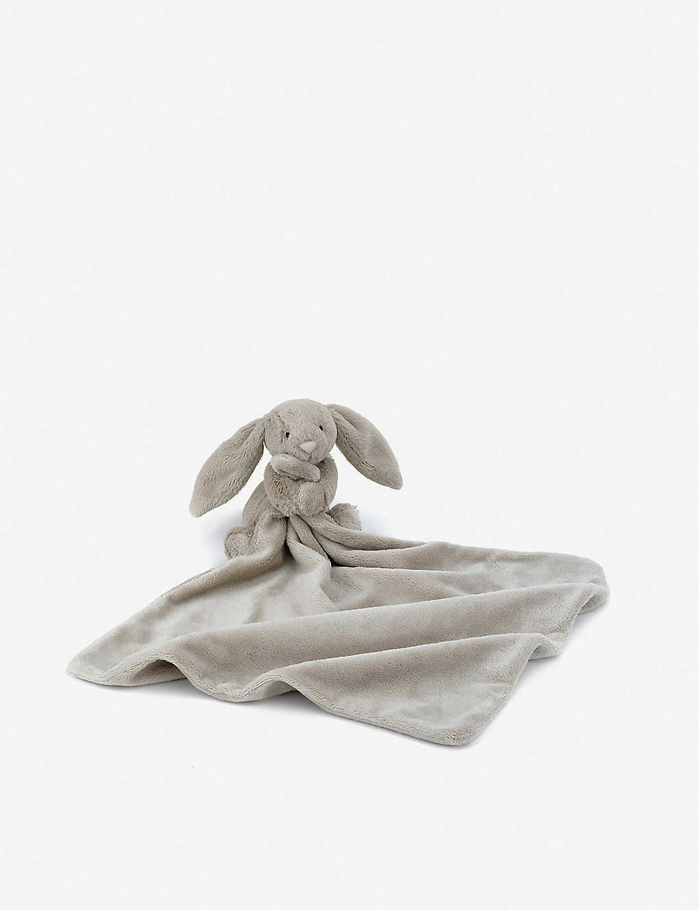英國 Jellycat Bashful Pink Bunny Soother 淺灰兔安撫巾 34公分