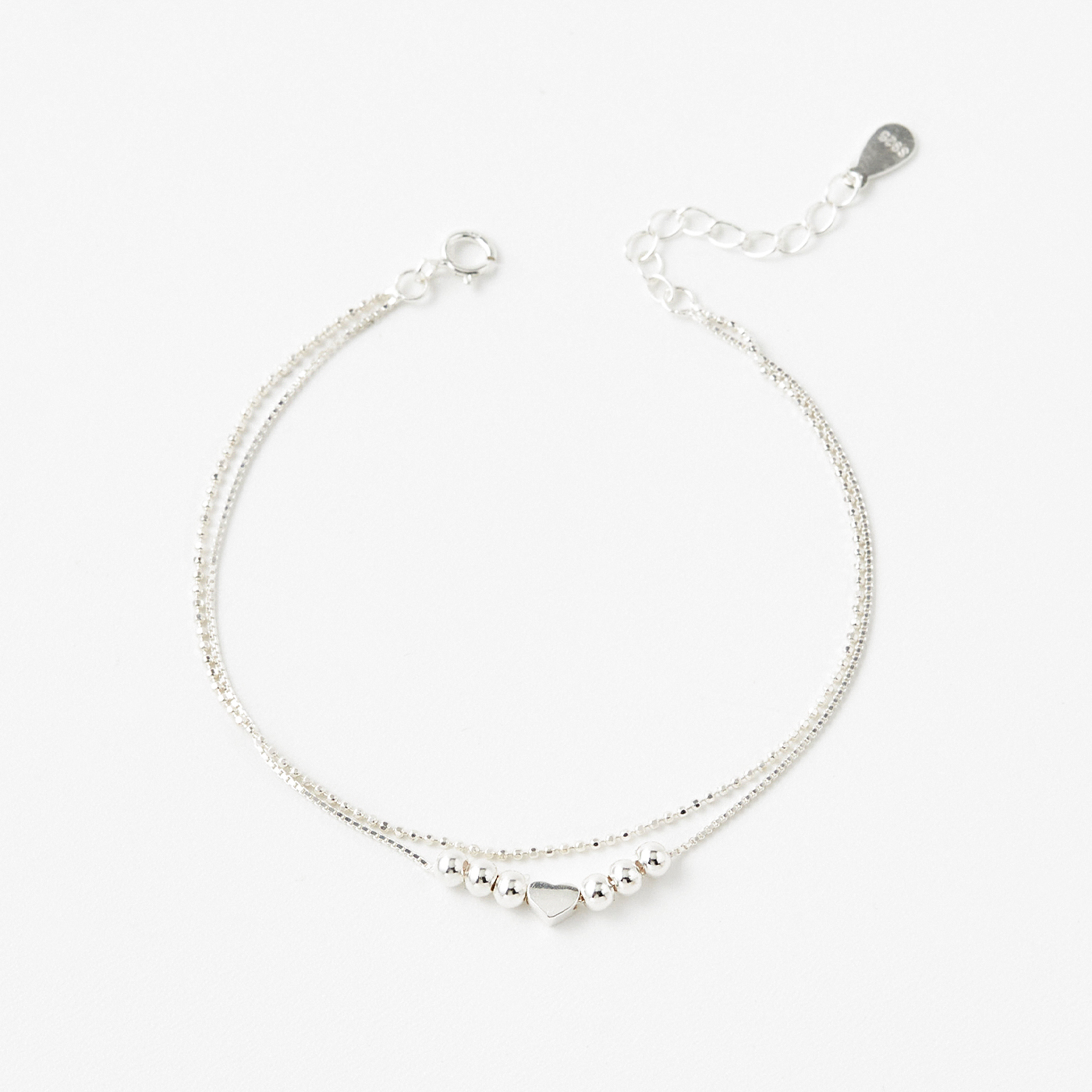 純銀,愛心,手鍊