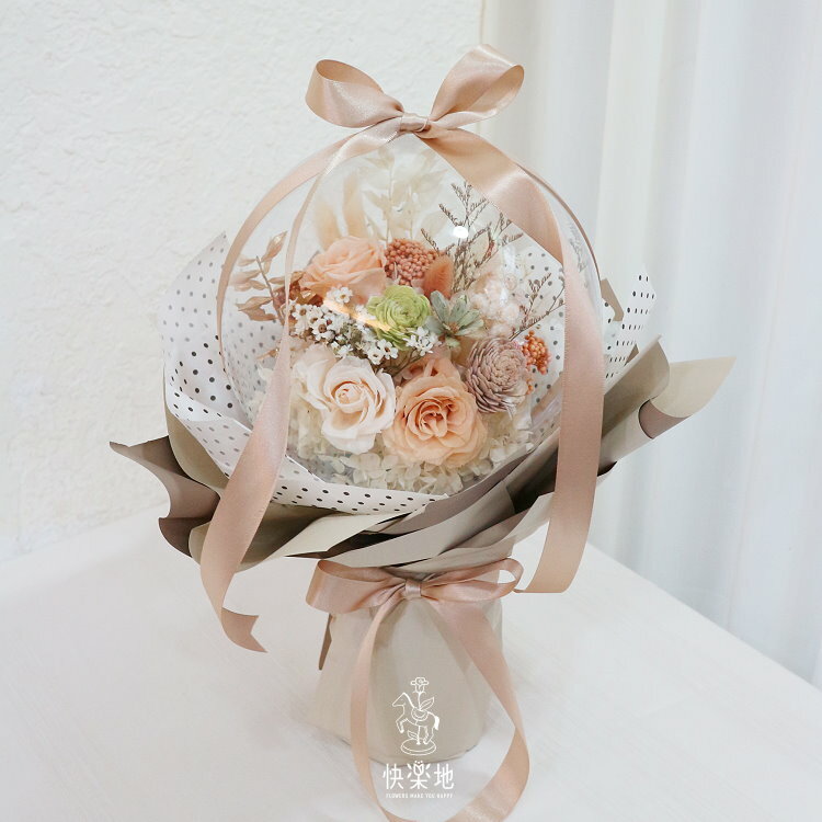 ❖全省可宅配❖ 奶茶波波 I 永生花 ‧ 不凋花  PF220260