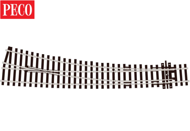 Peco SL-86 HO規 Curved Turnout, Large Radius, Right Hand 右彎岔軌