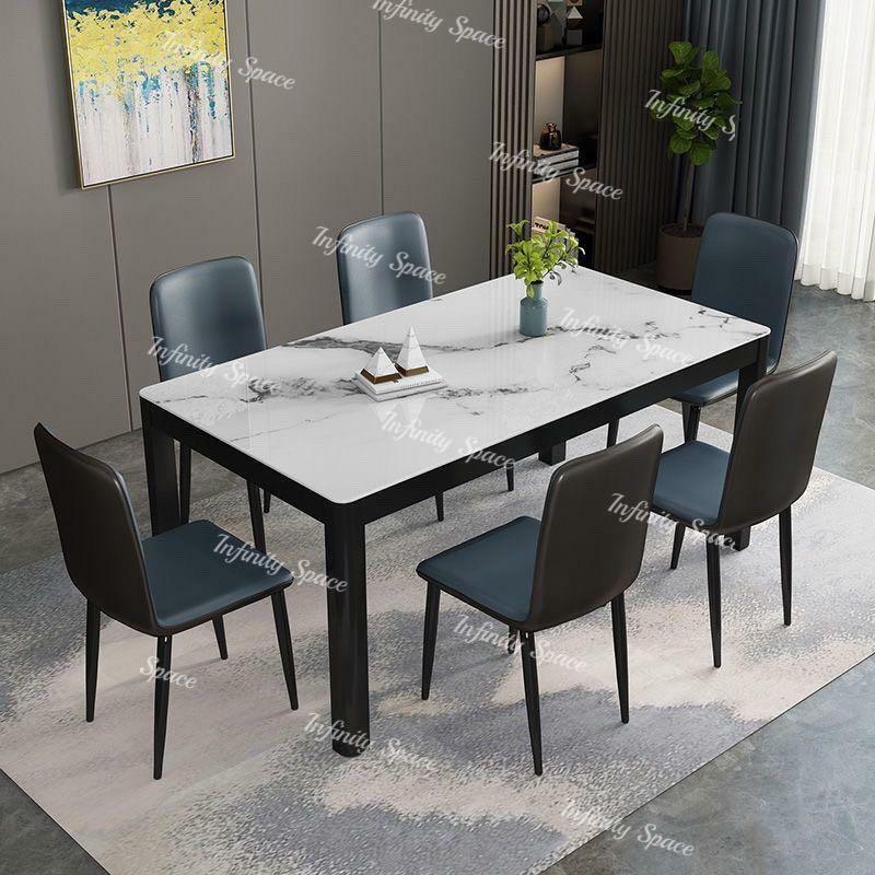 D2950 大理石紋鋼化玻璃餐枱