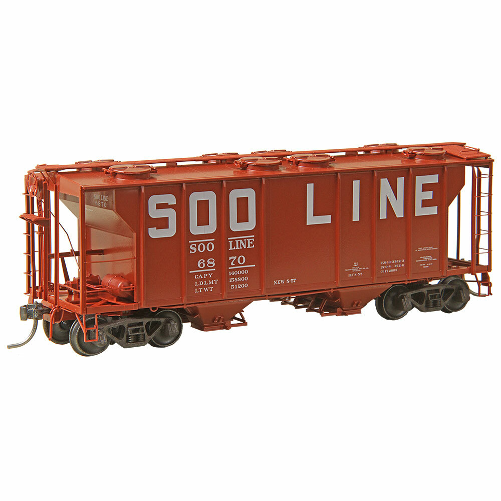 #8047 HO Scale SOO Line #6870 - RTR PS-2 Two Bay Hopper