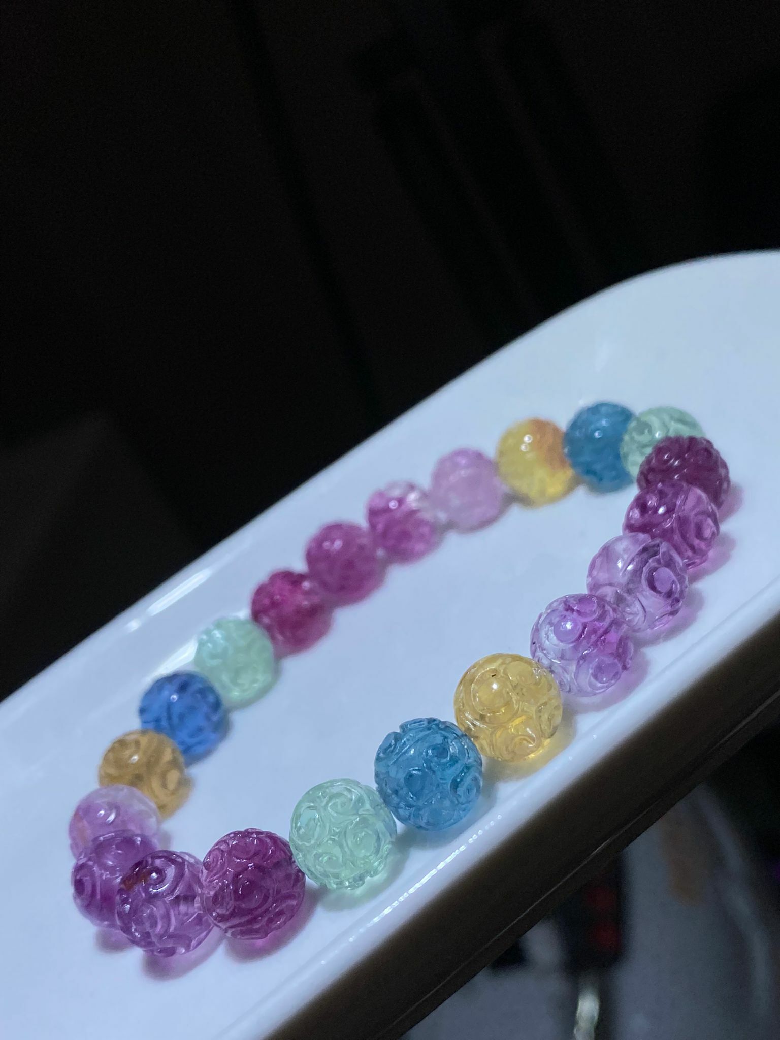 8.8-9mm 螢石迴紋珠