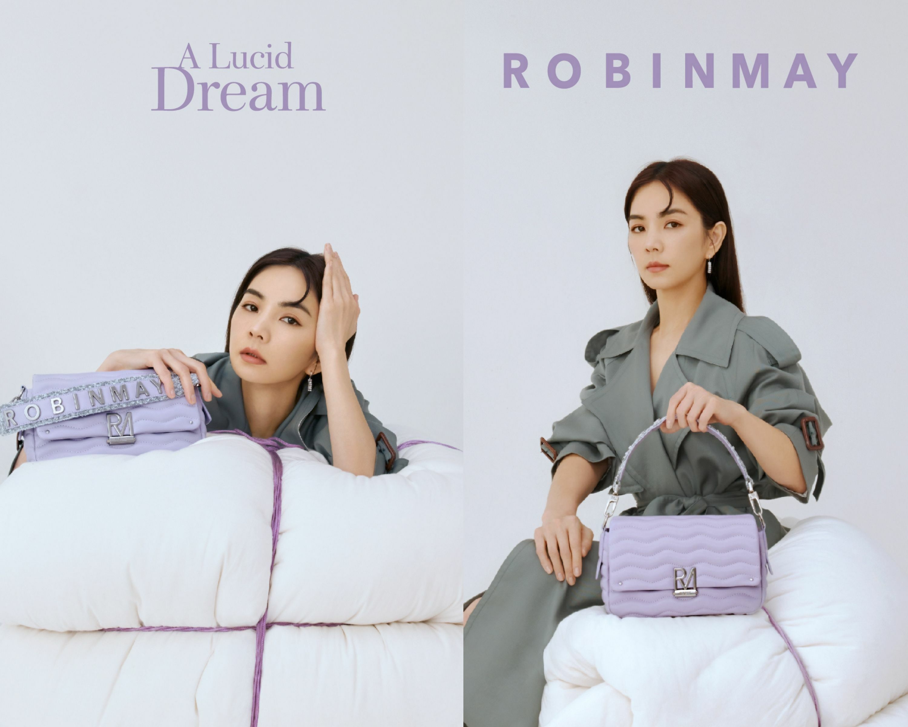 波光浪潮斜背包，經典字母五金背帶為本次設計重點。