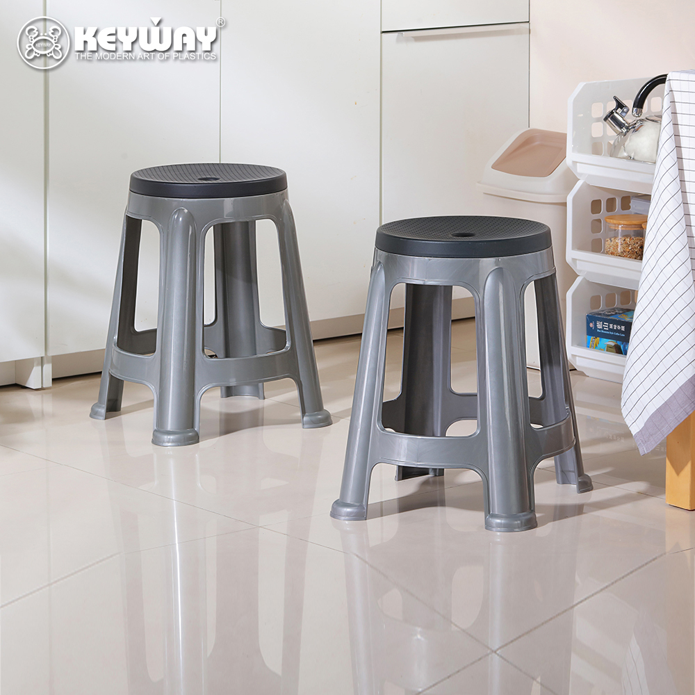 《真心良品》KEYWAY高度47cm大銀星休閒椅-1入