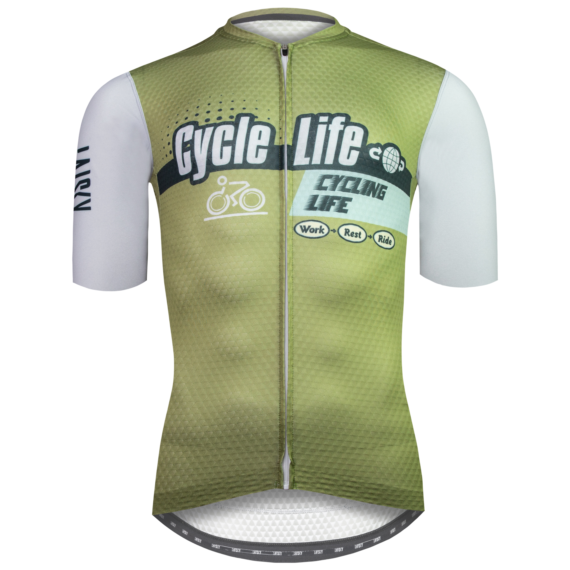 男款空力短車衣 日常 綠