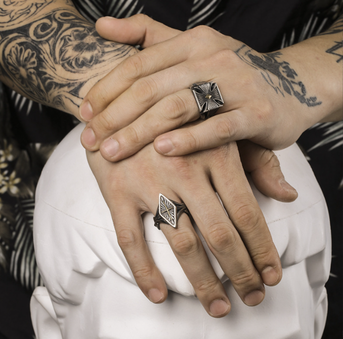 【ACTG003】十字架幾何開口設計戒指