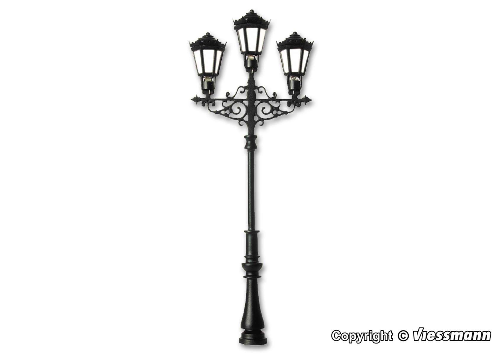 Viessmann 6398 HO規 gas lamp triple LED warm-white 煤燈 三盞 暖白色