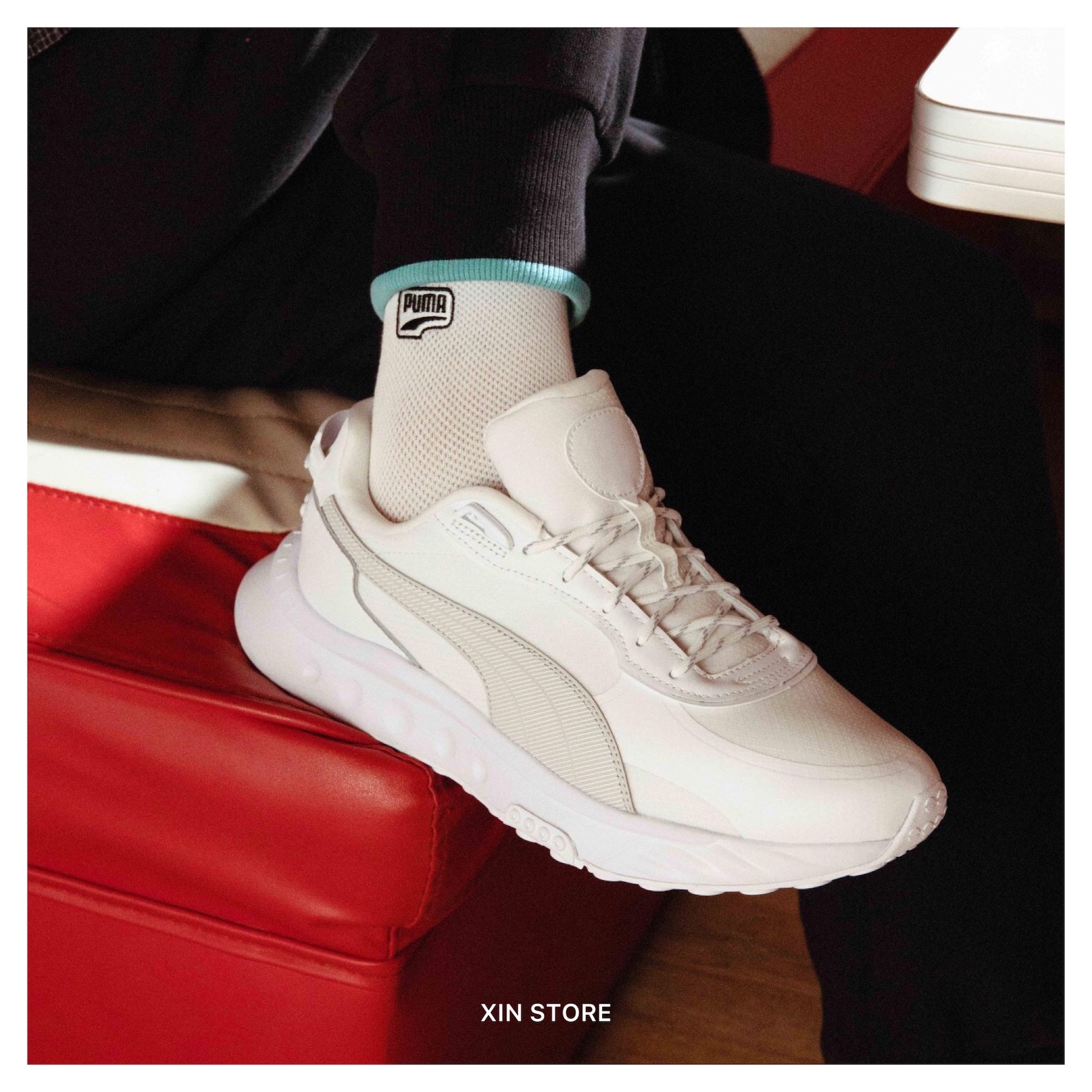 【現貨】Puma Wild Rider Grip LS  ESO 瘦子 特殊光澤 厚底 增高 黑 白