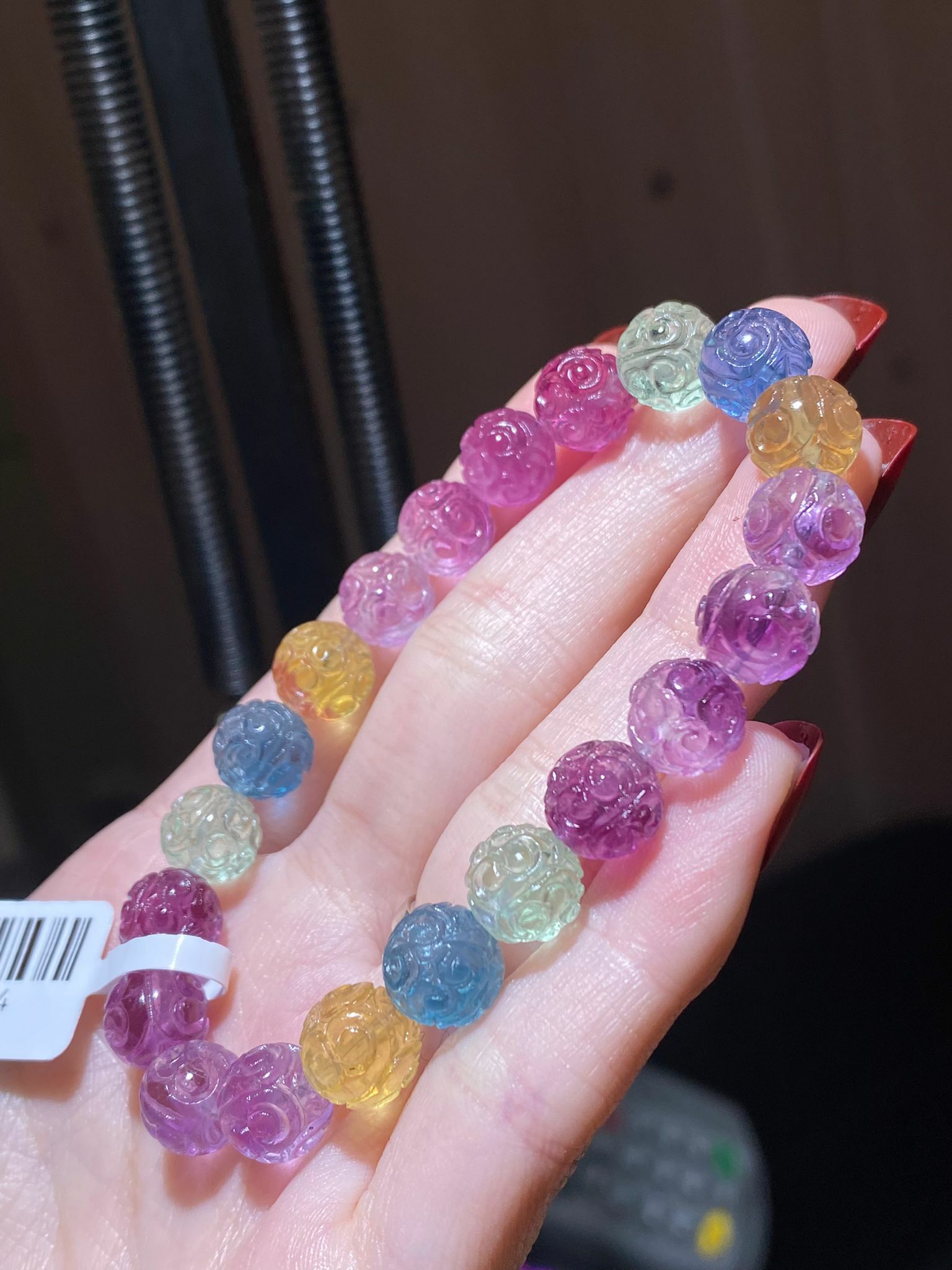 8.8-9mm 螢石迴紋珠