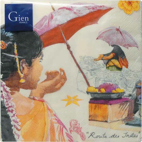 Paper Napkin (12 packs), Route des Indes, Gien