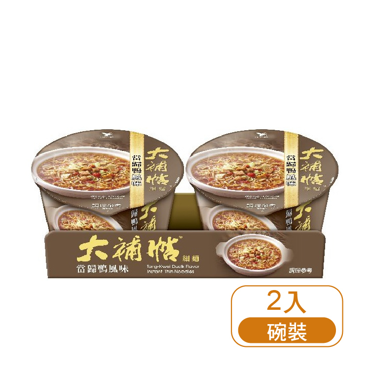 【統一】大補帖當歸鴨細麵 102g  (2入/碗)