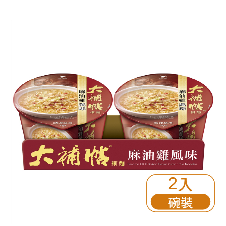 【統一】大補帖麻油雞細麵 105g (2入/碗)