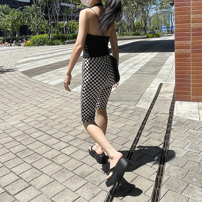 格紋五分褲(-25%)