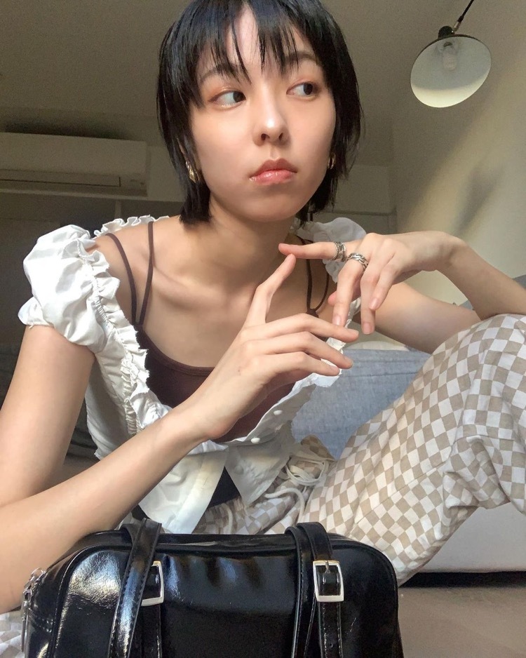 格紋寬鬆長褲(-10%)