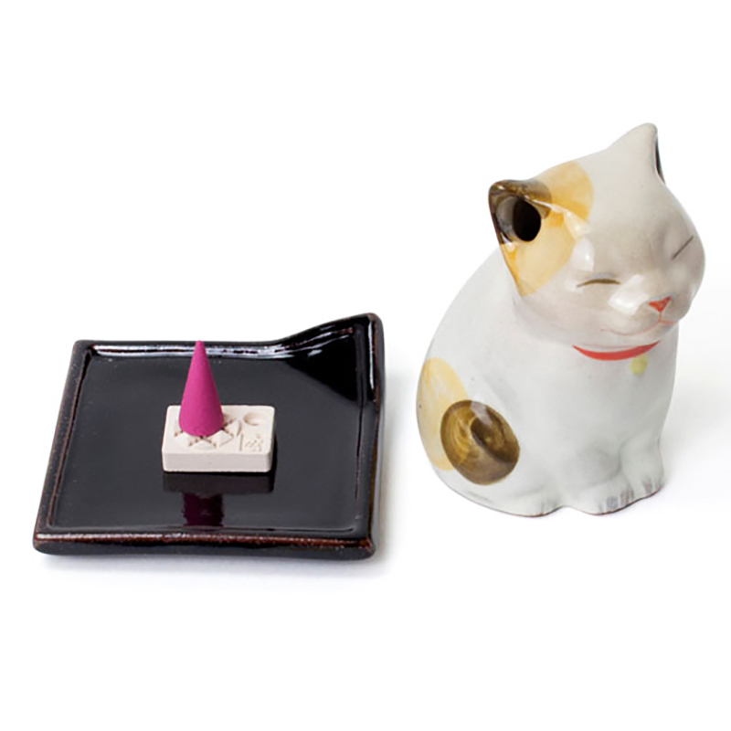 日本松榮堂 麗香爐 貓兒