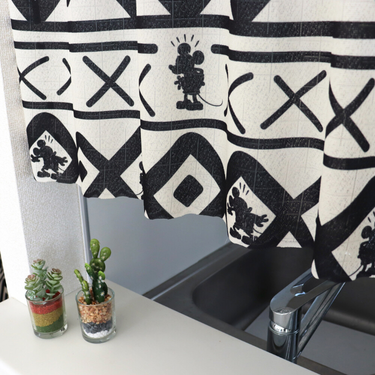 廸士尼米奇老鼠咖啡廳窗簾 120 x 45 cm 波西米亞風格 #CM22C-97191