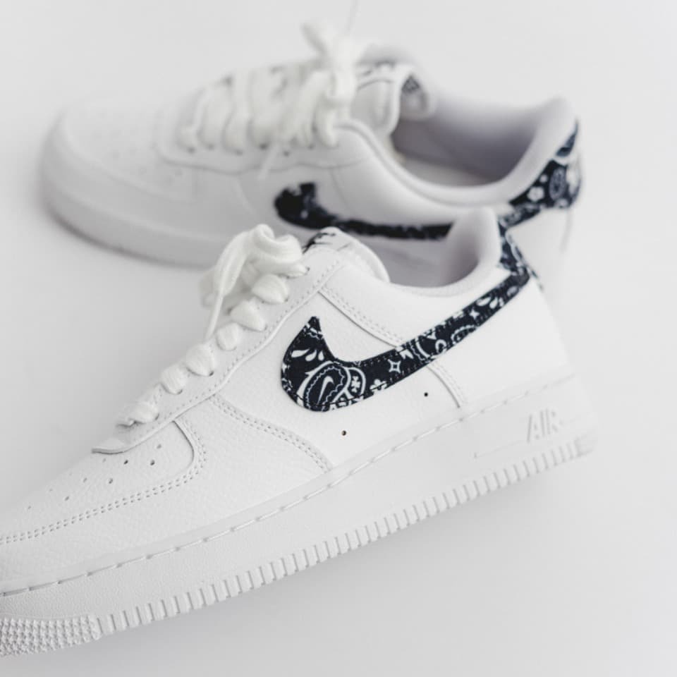 Nike Air Force 1 Low Paisley 變形蟲 黑勾 DH4406-101