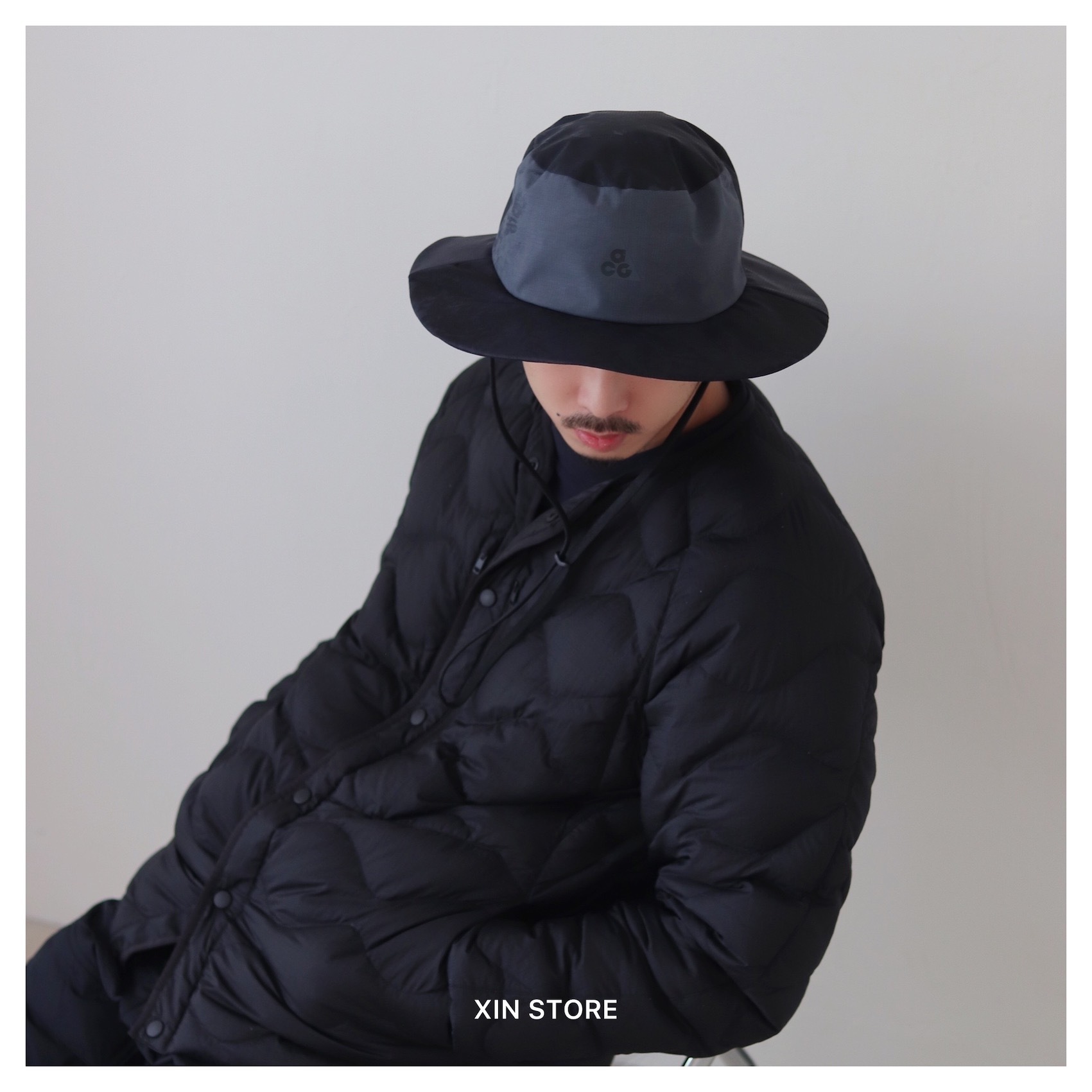 【現貨】Nike ACG Bucket Hat 束繩 防潑水 漁夫帽 登山帽 黑迷彩