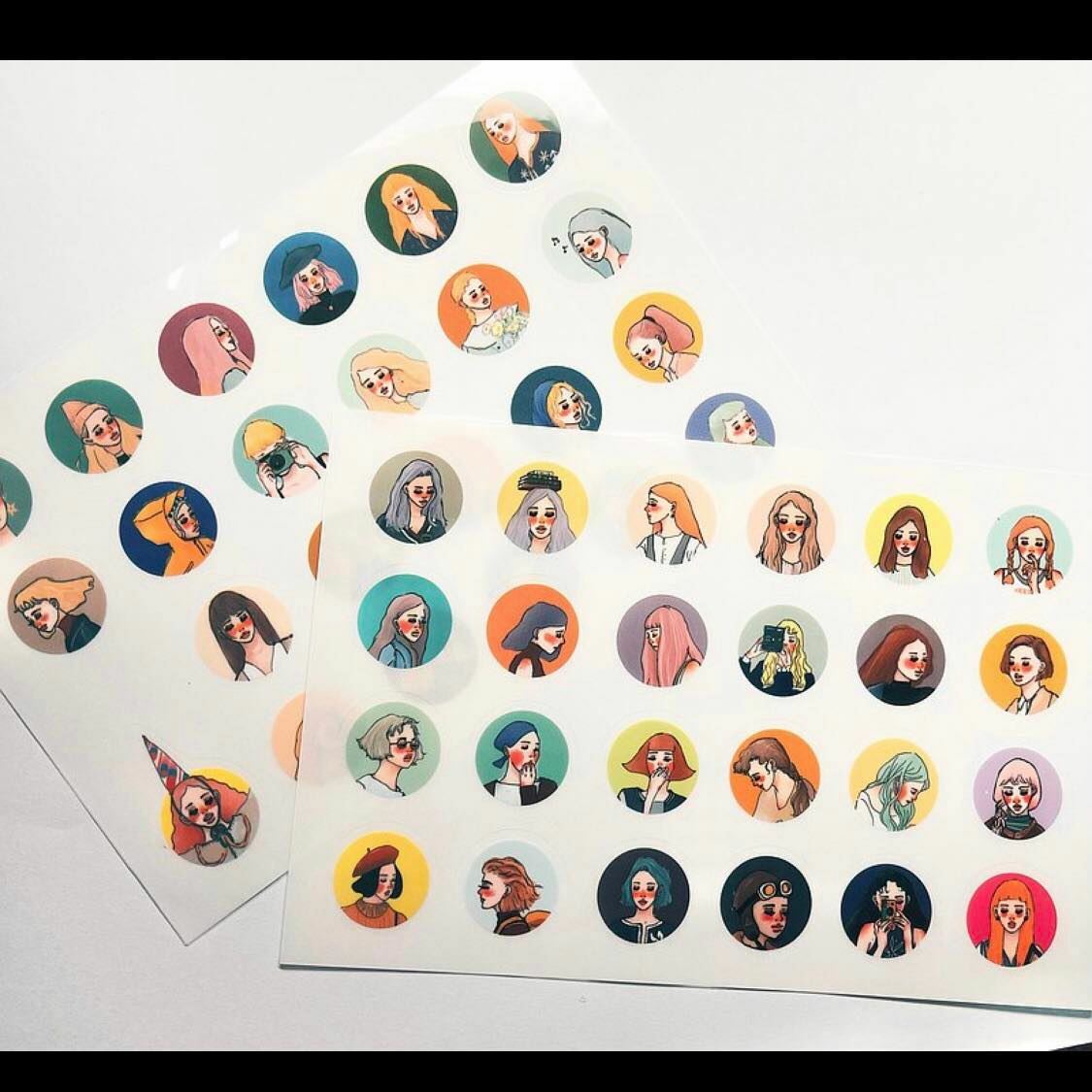 女孩圈圈站 轉印貼紙 | 甜蜜生活