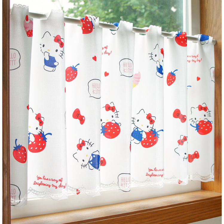 Sanrio Hello Kitty 咖啡廳窗簾 120 x 45 cm 幸福女孩 #CM22C-93541