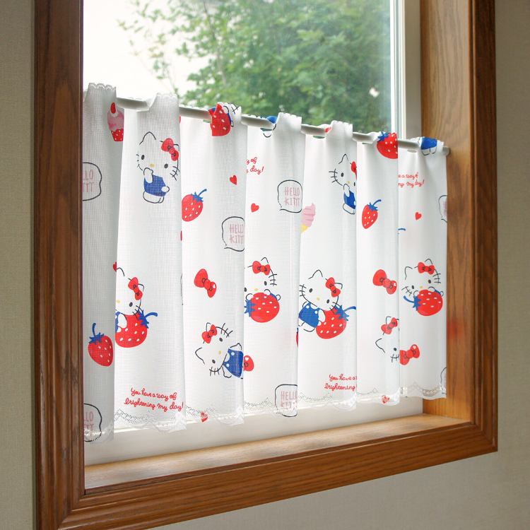 Sanrio Hello Kitty 咖啡廳窗簾 120 x 45 cm 幸福女孩 #CM22C-93541