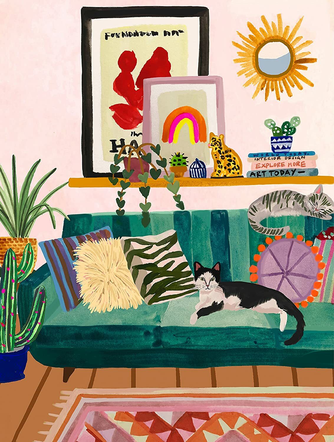 【KI PUZZLES】舒適系列 Rhi James呆在家裡500片拼圖