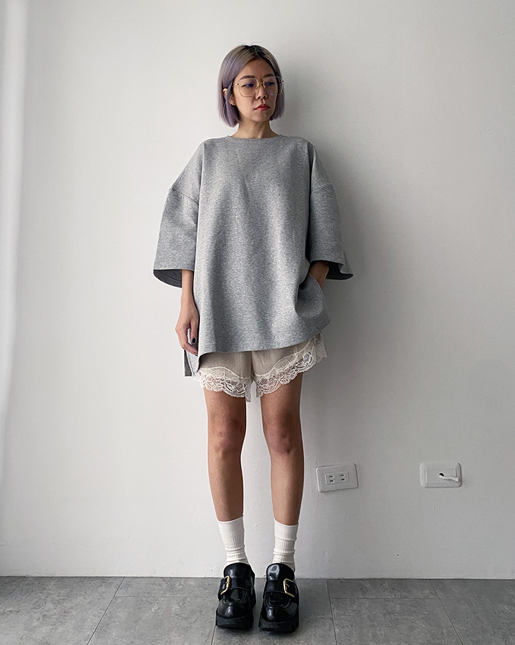 MFT-2015 Oversize空氣感T恤 ɢʀᴇʏ