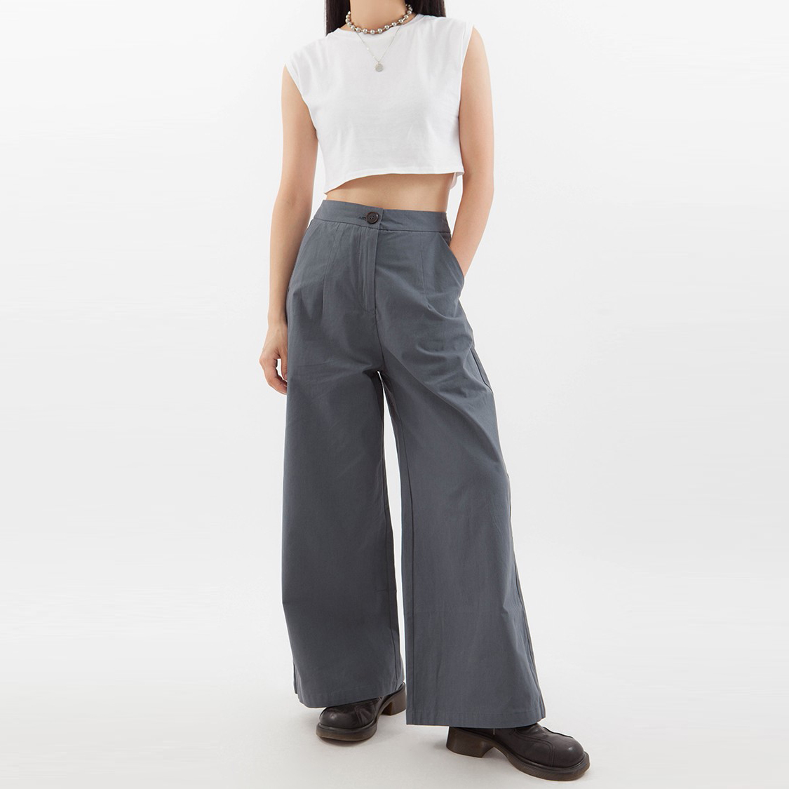 休閒寬管長褲(-25%)