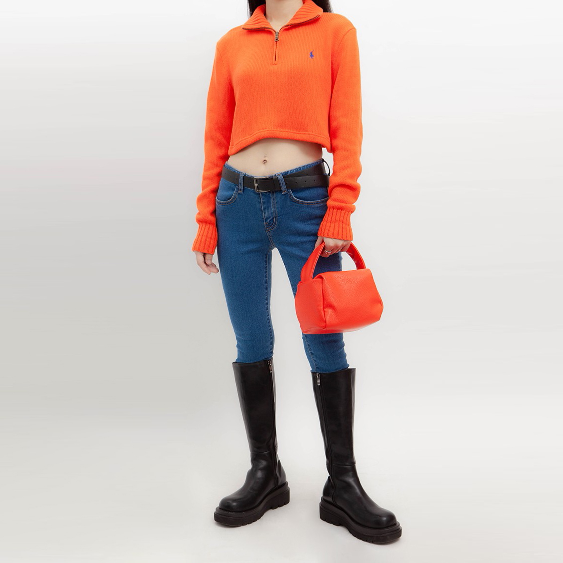 簡約修身牛仔褲