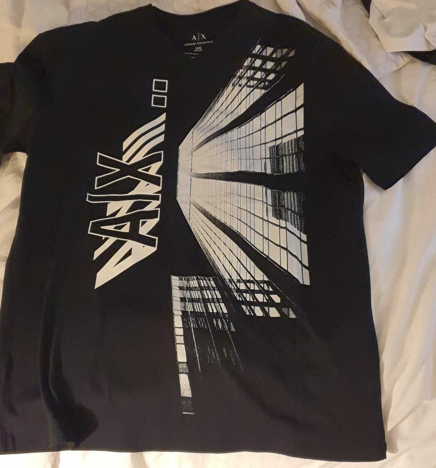 U] ARMANI EXCHANGE TEE SHIRT,BLACK, 6KZTAQ ZJA5Z-BLACK