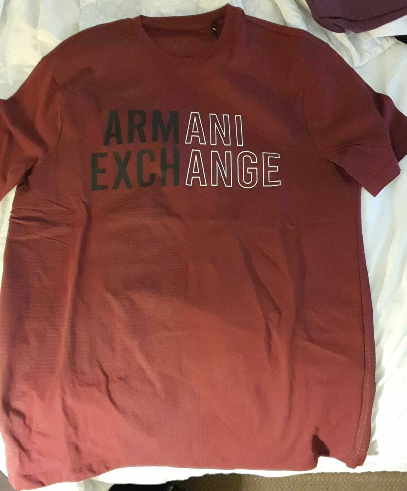 [U] ARMANI EXCHANGE TEE SHIRT,BURGUNDY, 6KZTFC ZJH4Z-BURGUNDY (UAX17)