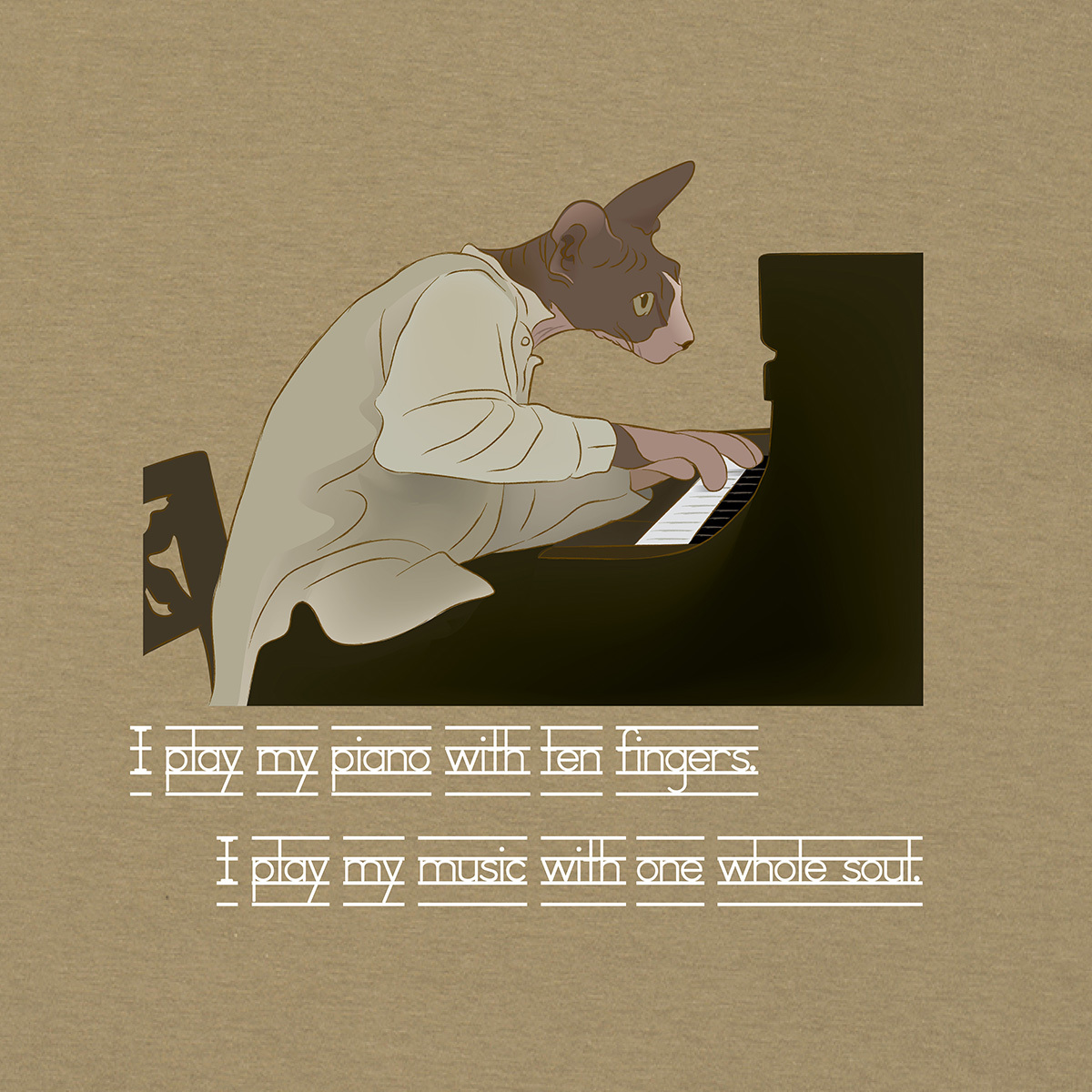 貓大師T恤 - 顧爾德